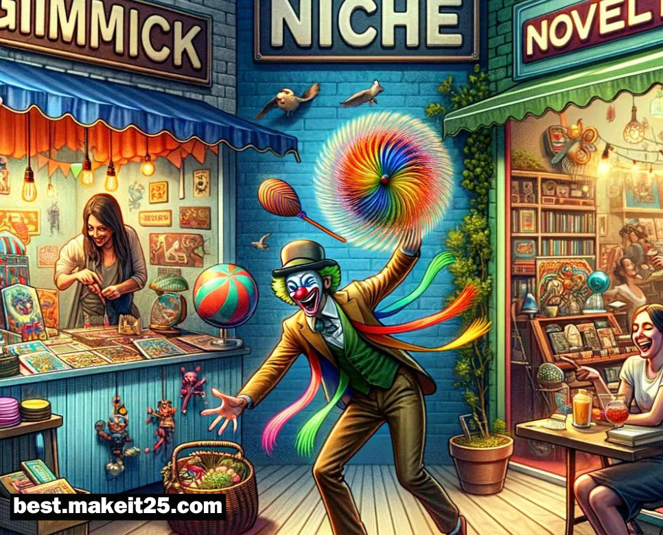 기믹, 니치, 노벨티 