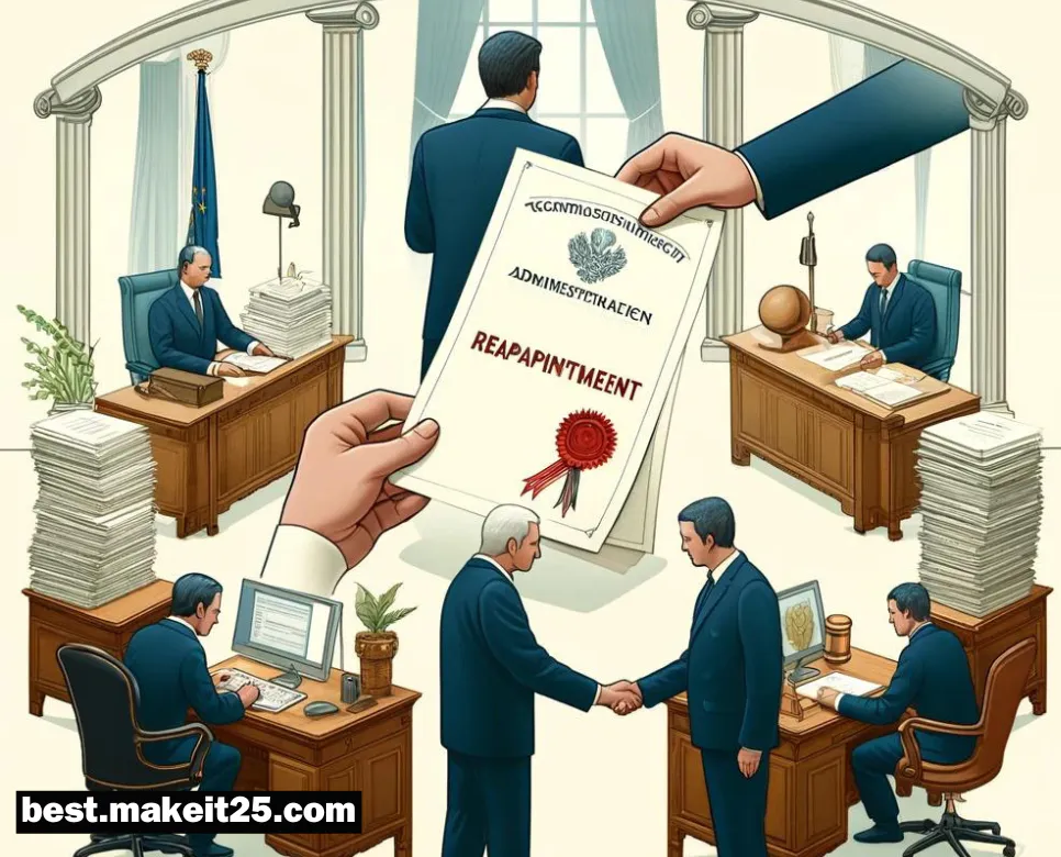 행정, 유임, 연임 