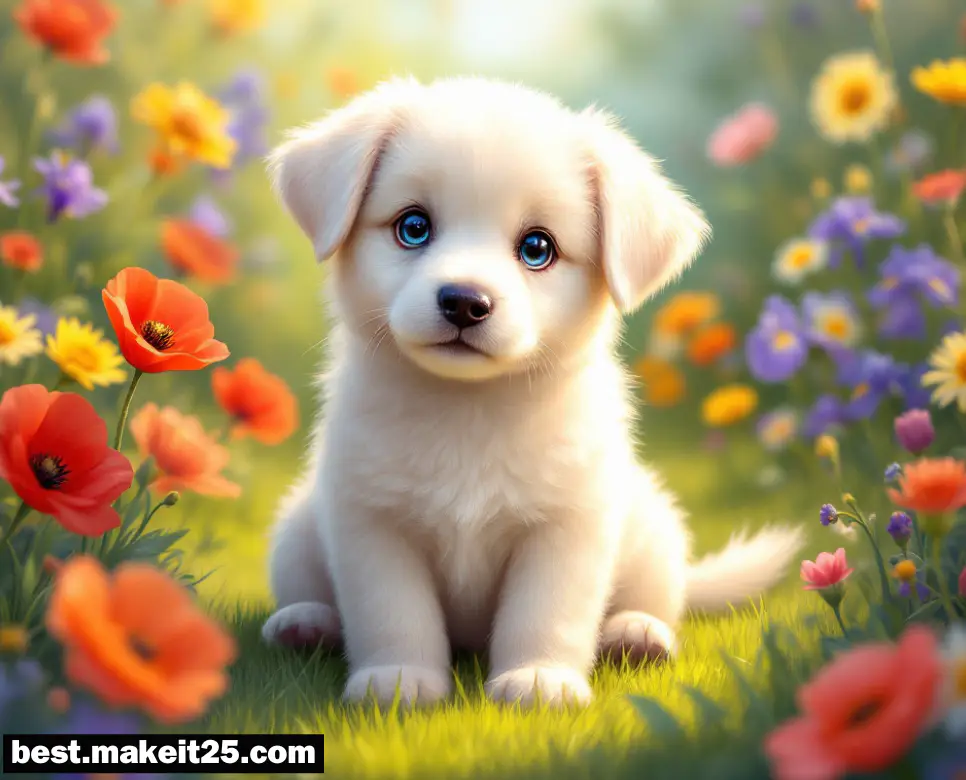 하얀 강아지 꿈