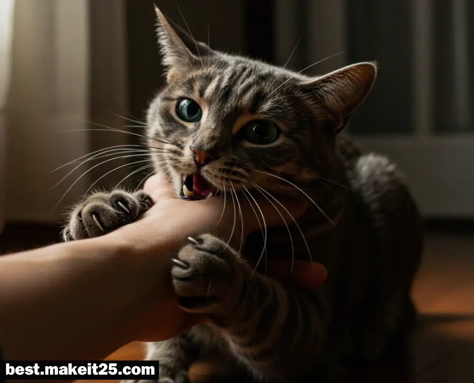 고양이에게 손을 물리는 꿈