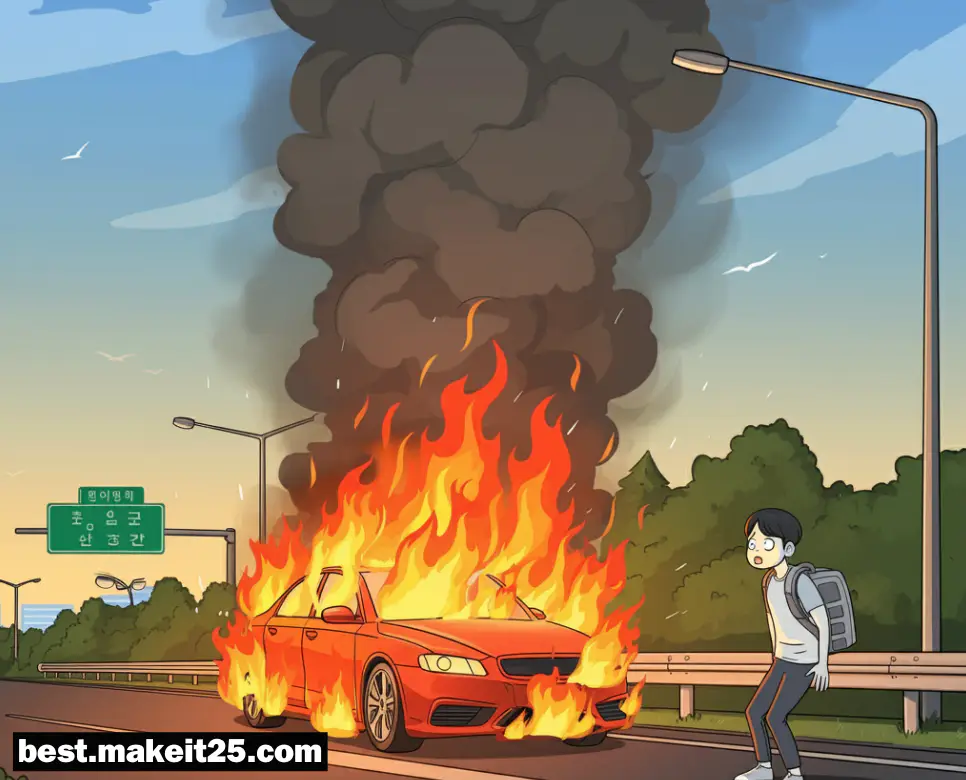 차에 불나는 꿈