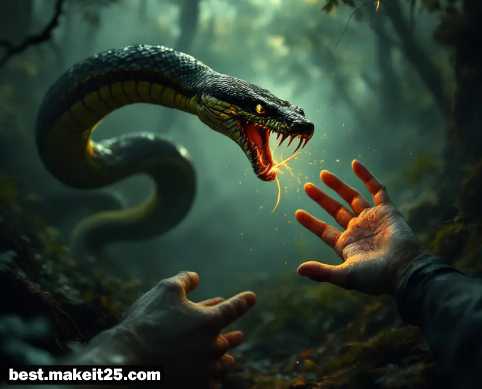 독사한테 물리는 꿈