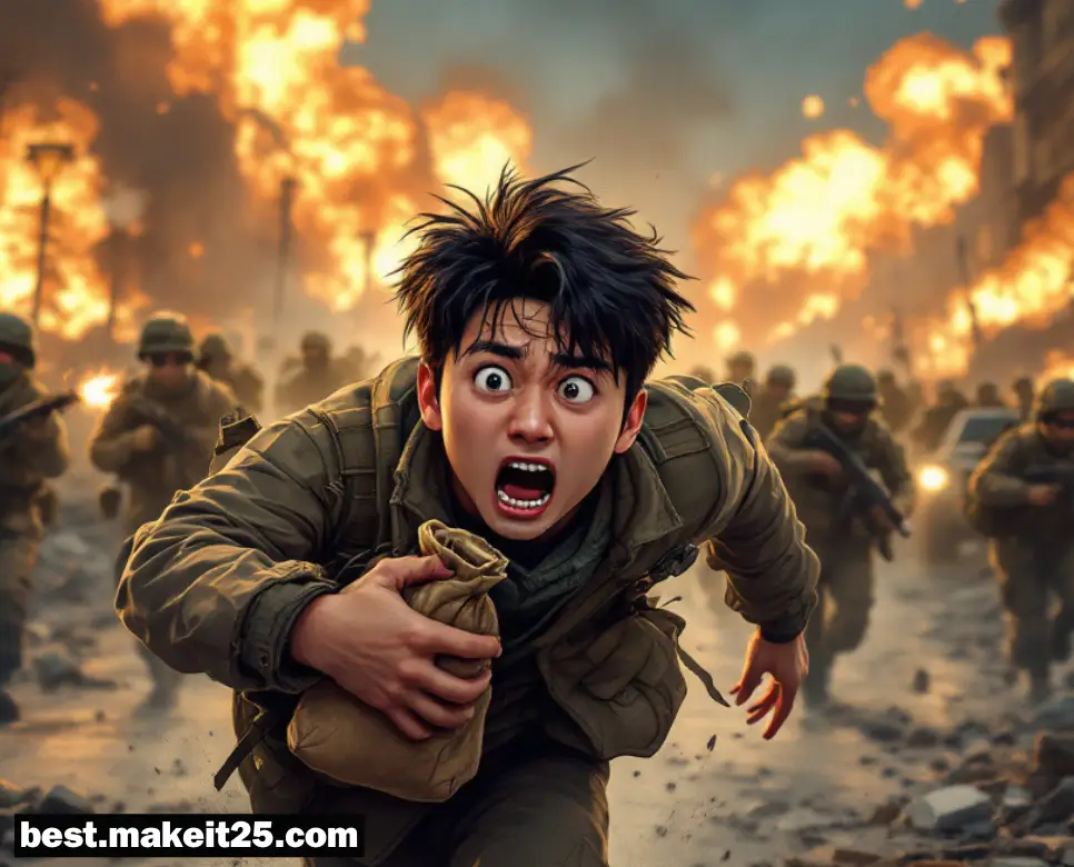 전쟁나서 도망가는 꿈