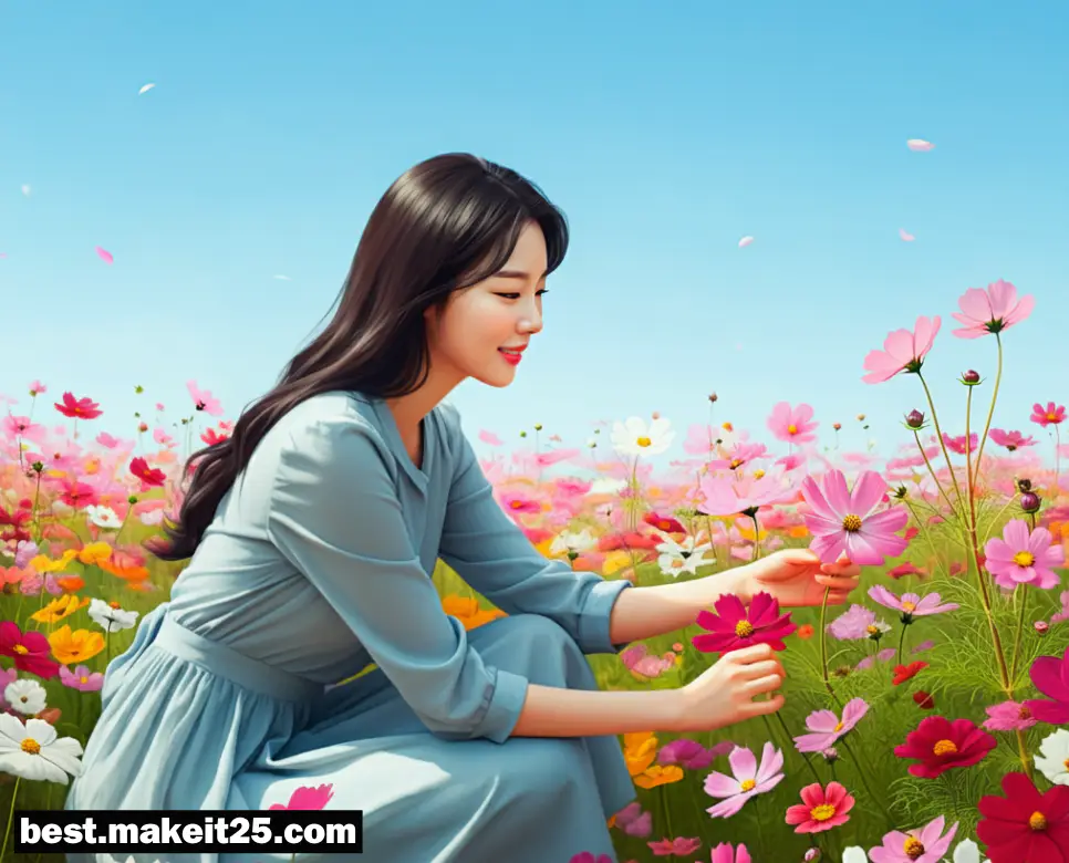 꿈에서 본 꽃의 색깔에 따라 의미가 다른가요?