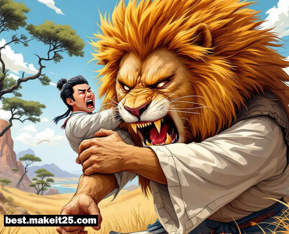 사자한테 물리는 꿈