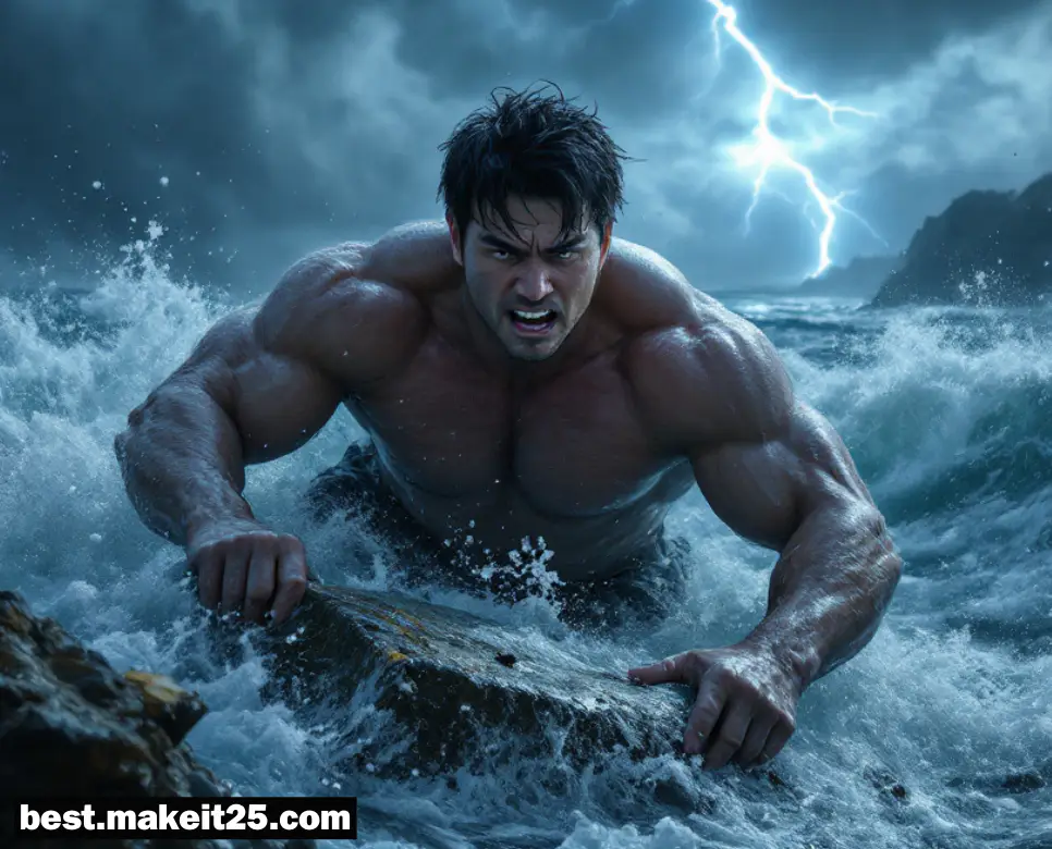 파도에 휩쓸리는 꿈